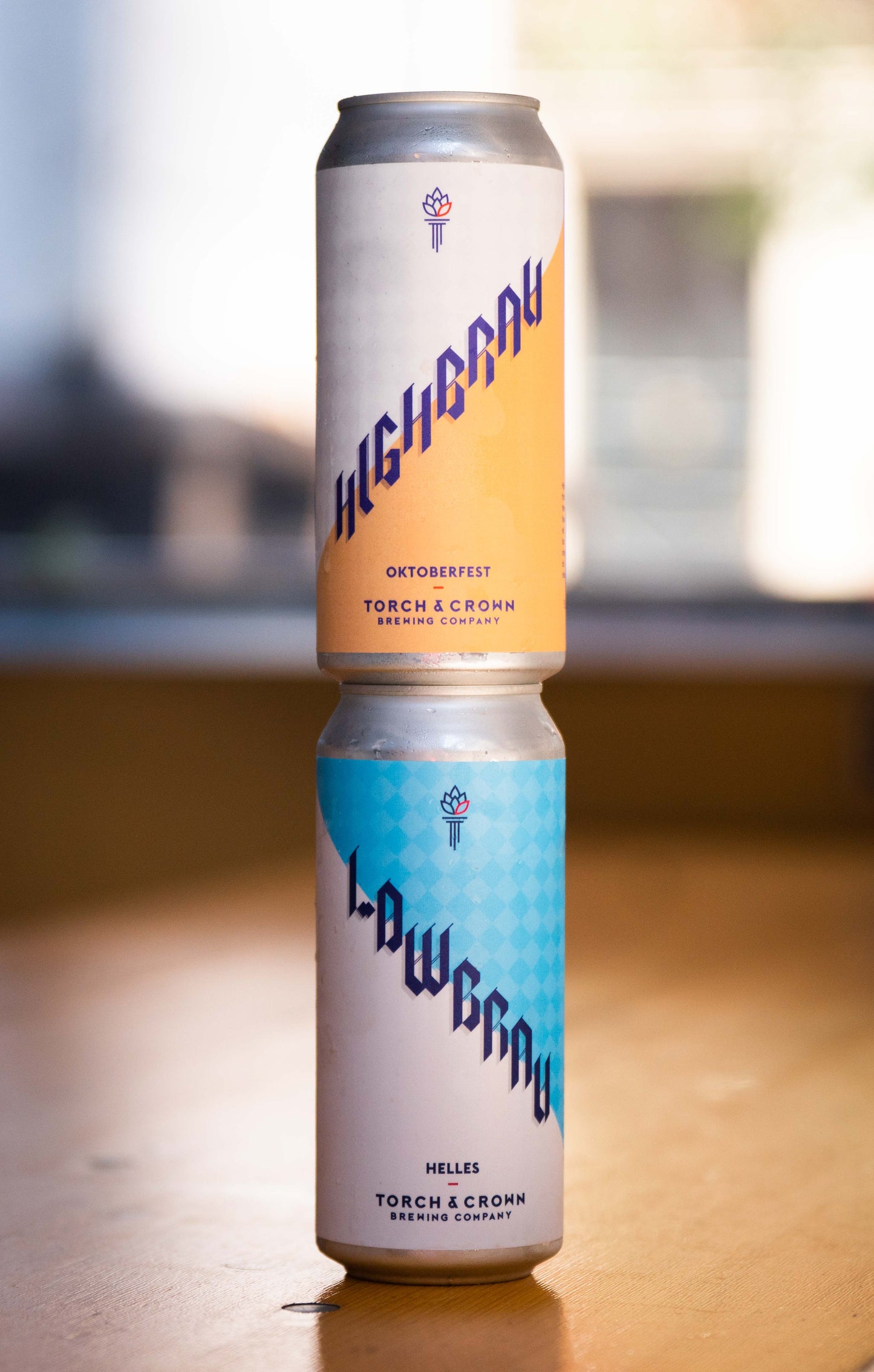 High Brau and Low Brau cans together